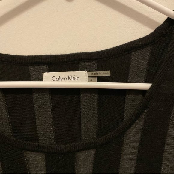 Calvin Klein Black & Gray Long Sleeve Sweater  Dress Size XL - Picture 5 of 8